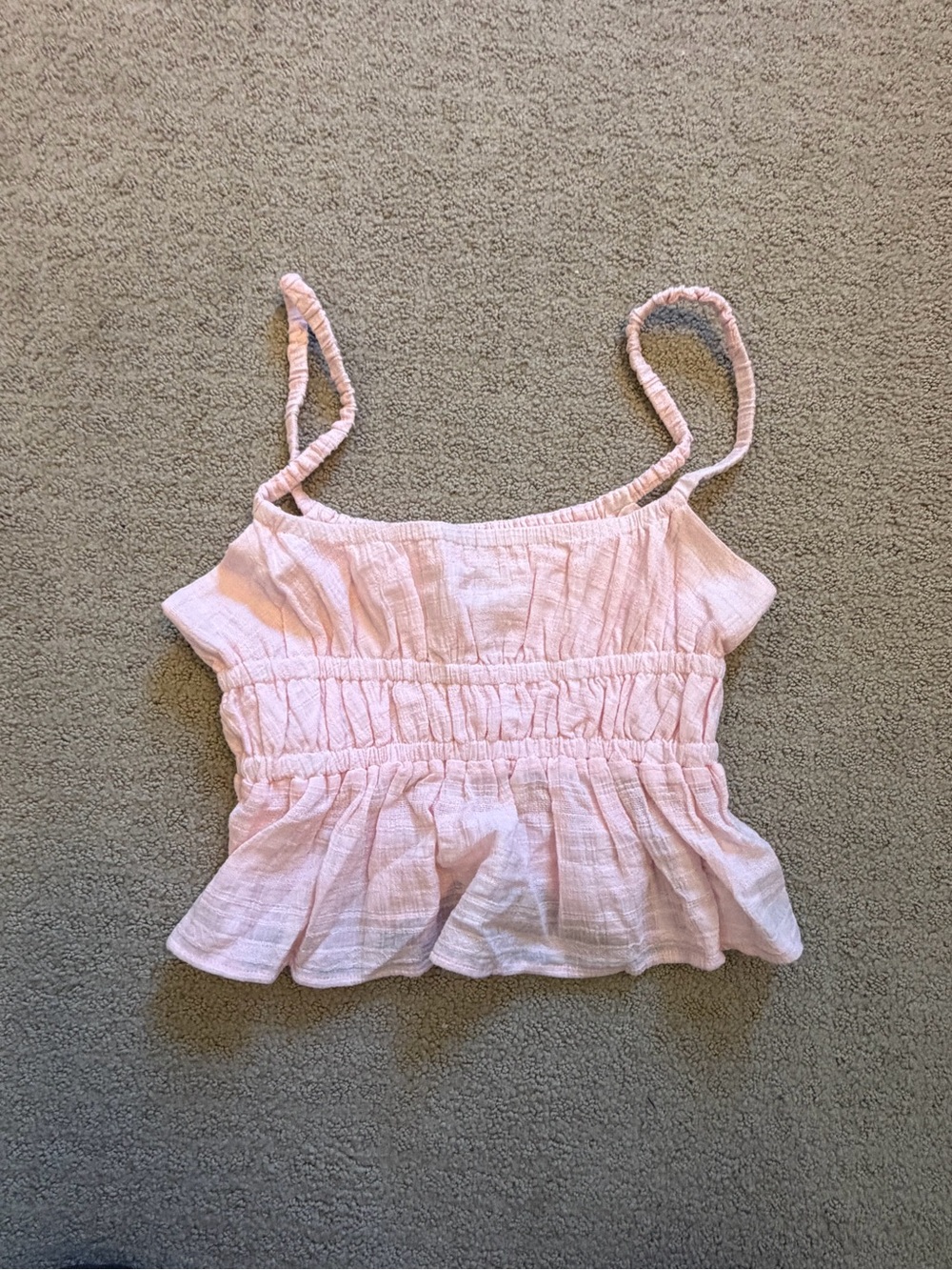 Women’s Pink Ruffled Tank Top
